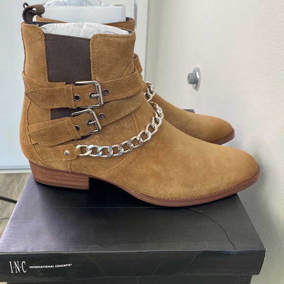 Shoes | Mens Dusty Tan Buckle Boots 
